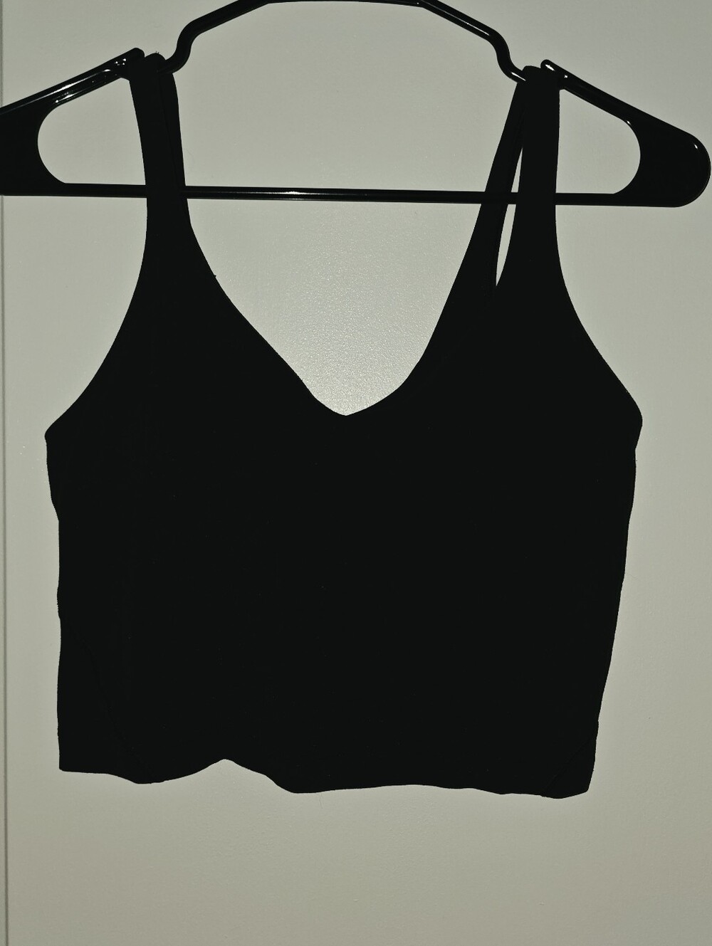 Lululemon Black Align Crop Tank with Pads. Size 8
